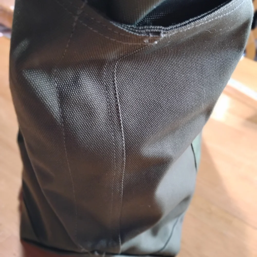 L.L. Bean Olive Green Duffel with Embroidered Maine Patch